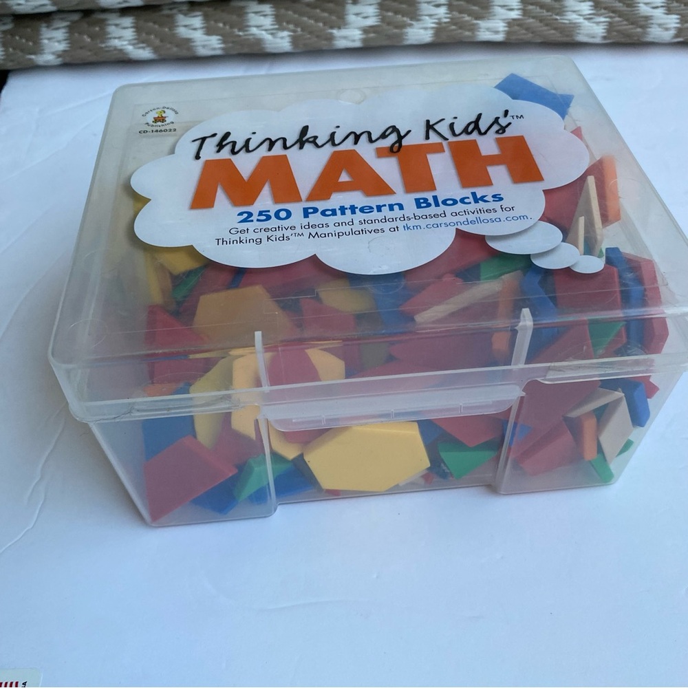 Thinking kids Math Pattern Blocks Set - Multicolor